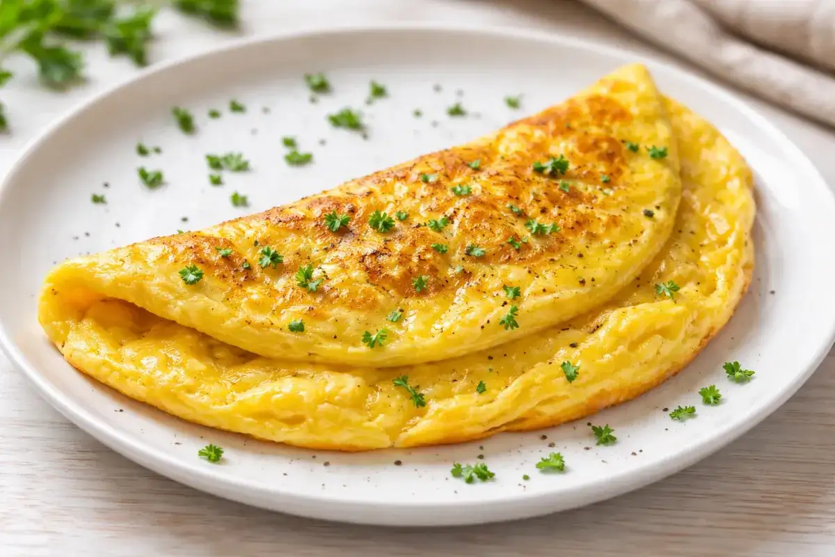 Omelette nature moelleuse